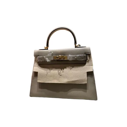 HERMES Kelly Эпсомская кожа Сумка Kelly Сумка через плечо Женская 81 Gris Tourterelle Серый голубь