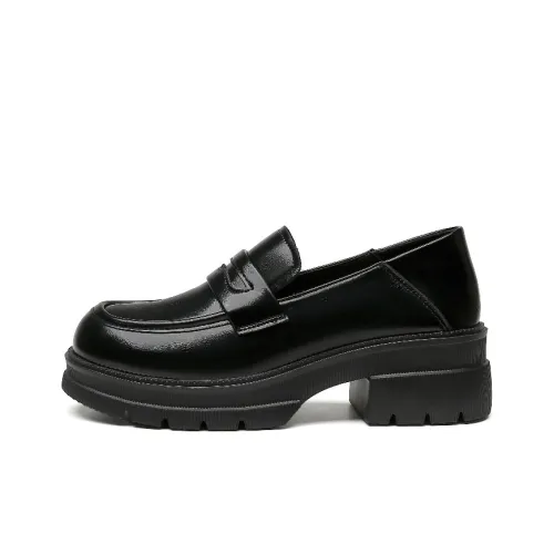 DUSTO Черные лоферы 5 см Женские