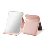 Средний размер, розово-вишневый, складной, зеркала с утолщенной рамкой