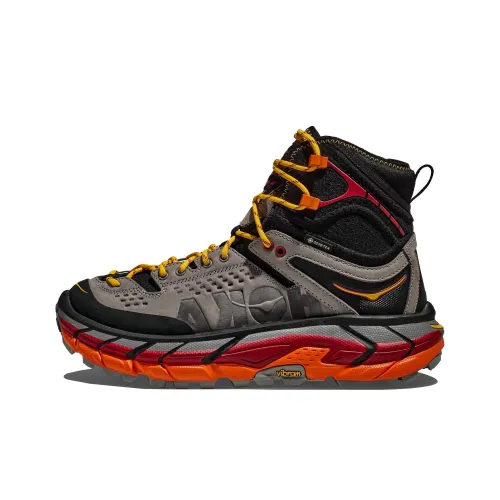 HOKA ONE ONE Tor Ultra HI Противоскользящий Устойчивый к истиранию Высокий Топ Уличная обувь Унисекс Черный Серый Красный
