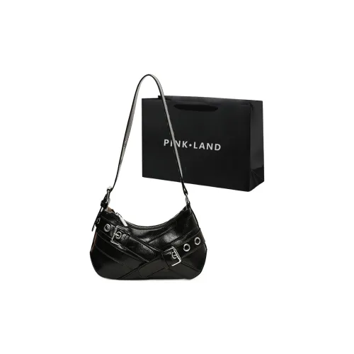PINK·LAND ПУ (полиуретан) Сумка через плечо Стандартная Женская Кофейно-коричневый Красный Черный Белый