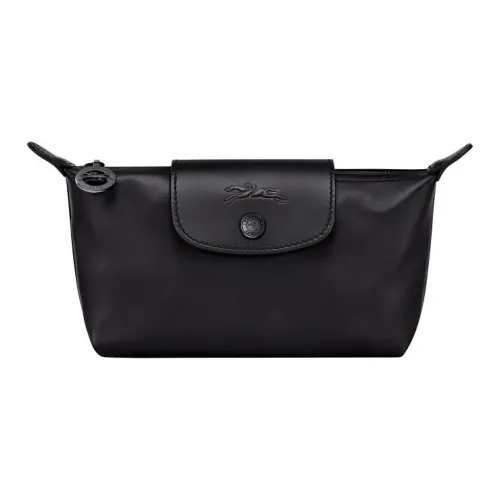 LONGCHAMP Le Pliage Xtra Коровья кожа Косметичка Клатч Женский Черный