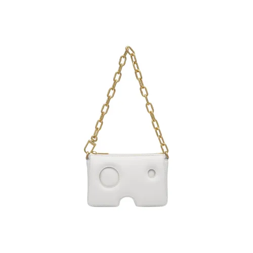 Белая кожаная сумка через плечо Burrow женская