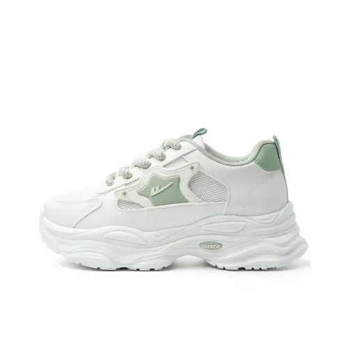 Warrior массивные кроссовки Low Top Белые Зеленые Женские