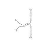 Квадрат Ромб Серебряный - Один Ряд Металлическая Цепочка Часы Полоска
