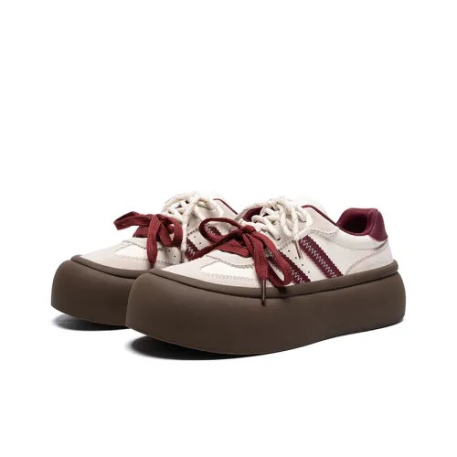 ZHR Низкий Топ Скейтборд Кроссовки Анкора Красный Майярдовый Коричневый