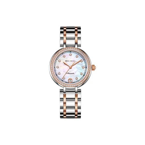 Sea Gull Автоматический Механический Movement Женские Часы 32мм*32мм*11мм Жемчужная Раковина Цвет