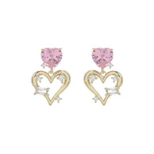 TUTAE Серьги из сплава с цирконием женские золотые