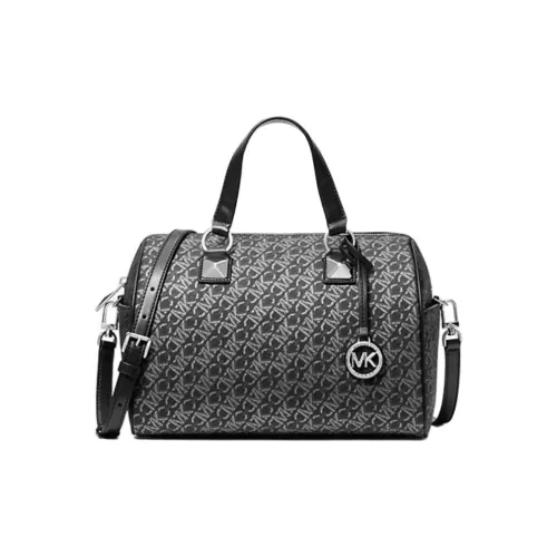 MICHAEL KORS Grayson Покрытый холст Сумка через плечо Сумка среднего размера Женская Черная