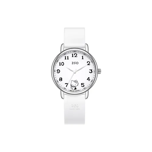 Hello Kitty HELLO KITTY collaboration Watch Students Party Кварцевый механизм Women's Watch Белый циферблат