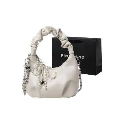 PINK·LAND ПУ (полиуретан) Одно плечо Сумка Женская Экрю Серебристый Черный Бургунди