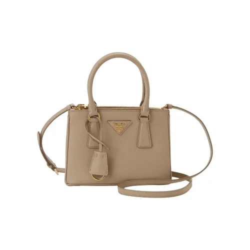 PRADA Крестообразная текстура кожа через плечо сумка сумка Extra Mini женская Relief розово-бежевый