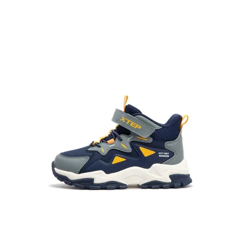 XTEP Амортизация Износостойкий MID Топ KIDS Лайфстайл Обувь Синий Серый Дети Возраст 3-7 Лет