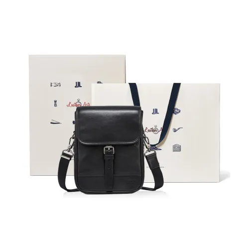 BVP Crossbody сумки Итальянская версия Королевская растительно дубленная кожа Черная Мужская