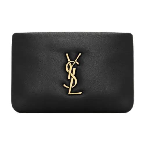 SAINT LAURENT Lambskin Картхолдер Женский Черный