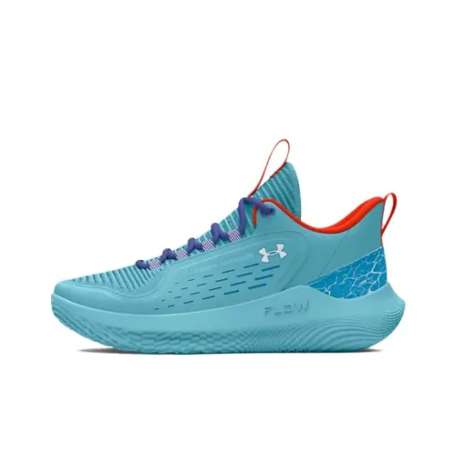 Under Armour Баскетбольные кроссовки Low Топ Небесно-голубой/Феникс Пламя/Белый Женские