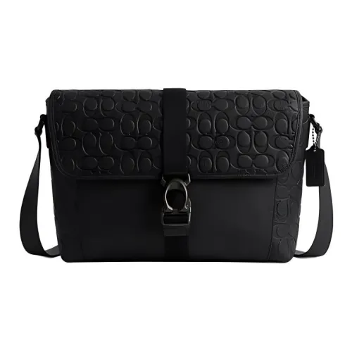 COACH BECK Коровья кожа Сумка через плечо Большая Мужская Черная