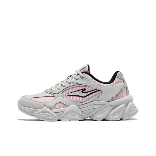 Erke Япония Dawn 2 Противоскользящий Устойчивый к истиранию Низкий Топ Повседневный Женский Розовый Белый Mist Серый