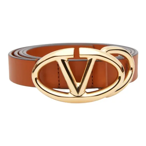 Valentino Телячья кожа Кожаные ремни Женские Естественный Коричневый