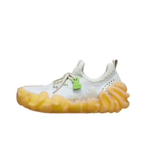 Crocs Повседневный Низкий Топ Белый Желтый Унисекс
