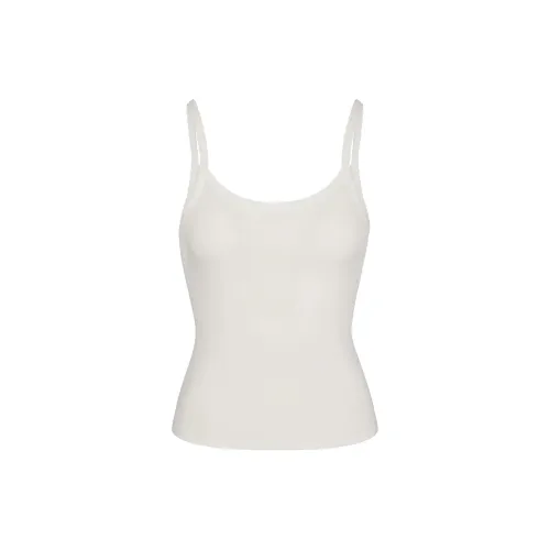 SKIMS DROP NEEDLE POINTELLE Длинный CAMI Майка Женские Мраморный Мраморный