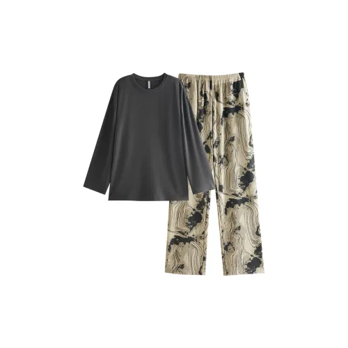 Same Language Пижамный комплект Мужской Позолоченный Ink Glossy Feather Black