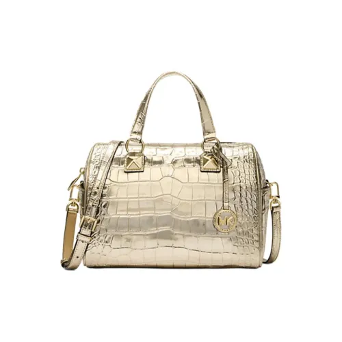 MICHAEL KORS Крокодил Тисненая кожа Сумка Средний Унисекс Wheat Wave Золотой