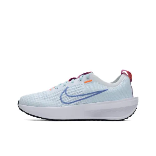Nike Interact Run Slip-Resistant Abrasion-Resistant Breathable Low-Top Беговые кроссовки Женские Белые
