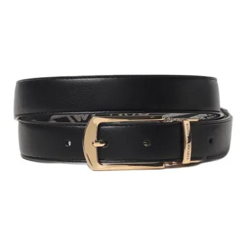 EMPORIO ARMANI Кожаные ремни Женские Черный Серый