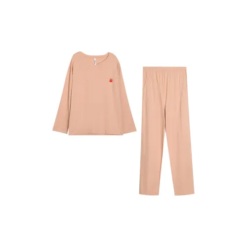 Red Beans At Home Пижама Комплект Женский Малиновый