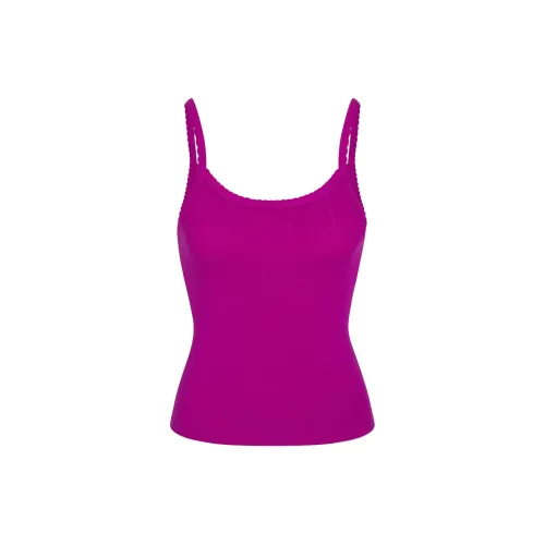 SKIMS DROP NEEDLE POINTELLE Длинный CAMI Майка Женские Lollipop Конфетный цвет Stick