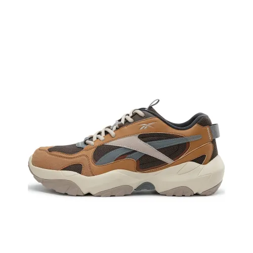 Reebok совместный FLUFFI PUFF CN Low Беговые кроссовки Унисекс Коричневый Желтый