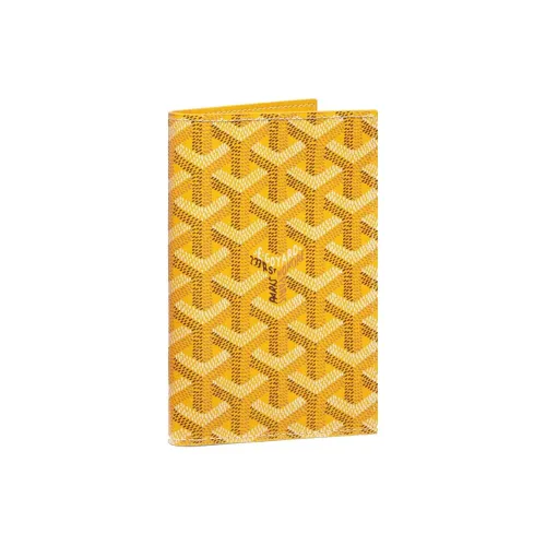 GOYARD Grenelle Коровья кожа Держатель для карт Держатель для паспорта Маленький Унисекс Желтый