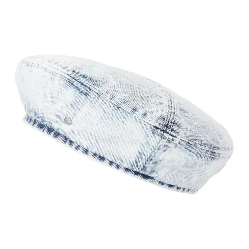 Maison Michel Хлопок Береты Женские Синий