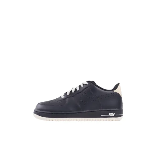 Nike Air Force 1 Slip Resistant Abrasion Resistant Low Топ Детские Скейтбординги Темно-синий Черный