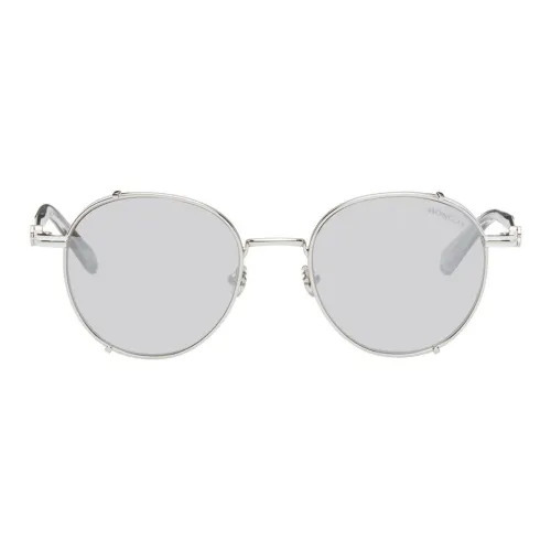 Moncler OVAL SUNGLASSES Мужские Серебряные