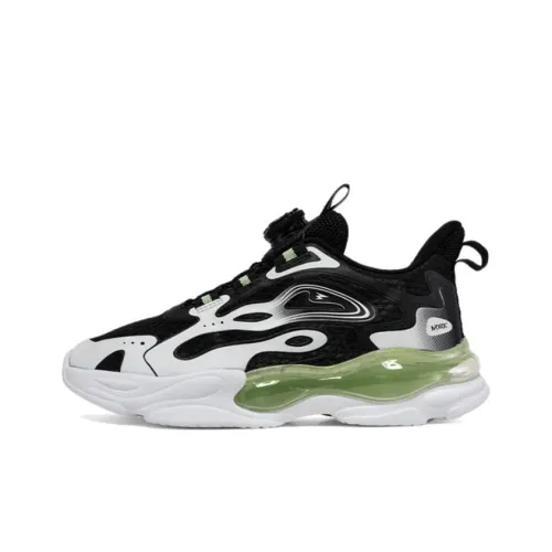 361°KIDS Противоскользящие амортизаторы низкие топы детские повседневные кроссовки черные зеленые для подростков