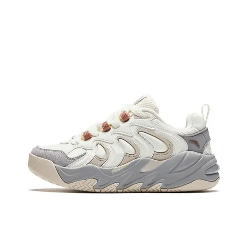 ANTA Нижняя юбка Устойчивая к истиранию Низкий Топ Кэжуал Женская Белая Бежевая Серый