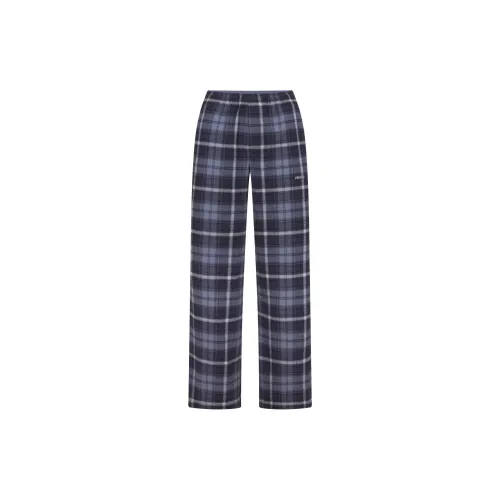 SKIMS Фланель Сон Straight Нога Брюки Пижамные штаны Женские Concord Клетка Concord Фиолетовая клетка