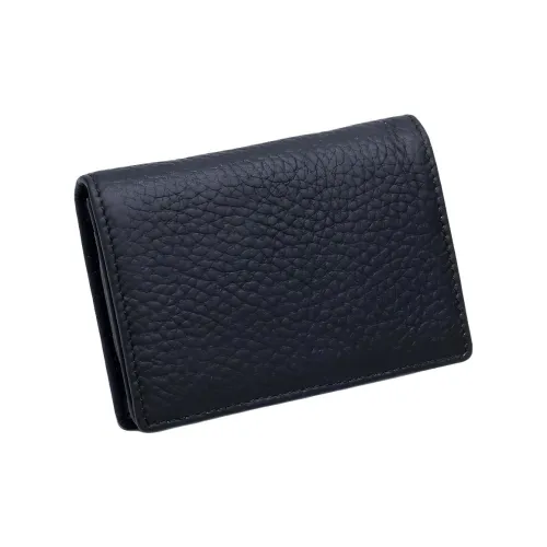 OUZIHUANG Коровья кожа Держатель для карт Кошелек для монет Мини Мужской Черный