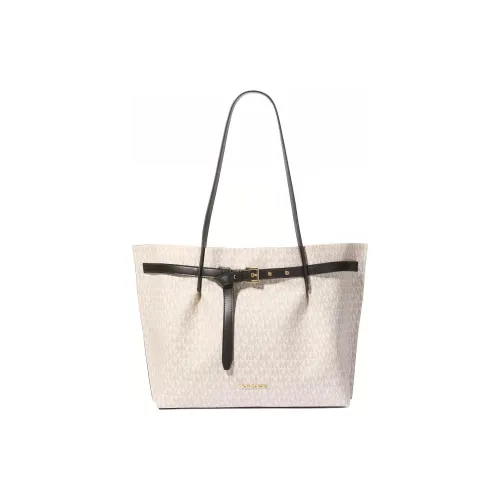 MICHAEL KORS PVC Тоут Сумка Сумка для покупок Сумка на плечо Сумка Большая Женская Черная и Белая