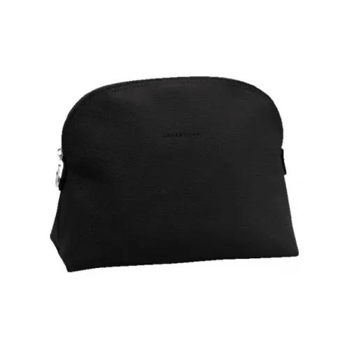 LONGCHAMP Le Foulonné Коровья кожа Косметичка Большая Женская Черная