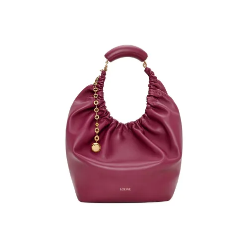 LOEWE Nappa Sheepskin Сумка через плечо Сумка среднего размера Женская Малиновая