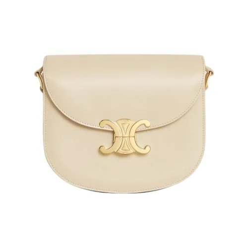 CELINE Triomphe Телячья кожа Сумка через плечо Сумка на плечо Женская Бежевая