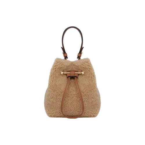 Strathberry Merino Sheepskin Bucket Bag Crossbody Bag Handbag Women's Caramel