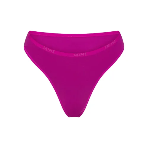 SKIMS Хлопок Логотип HIGH Нога Бикини Нижнее белье Женские 1 Пачка Lollipop Конфетный цвет Stick