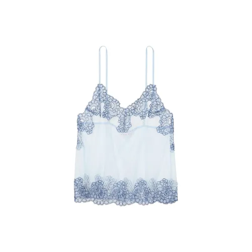 Victoria's Secret Сексуальный KI Пижамный Топ Женские Кремово-голубой