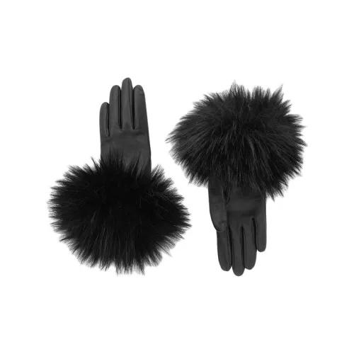 SAINT LAURENT Кожа Модакрил Полиамид Перчатки Унисекс Черный