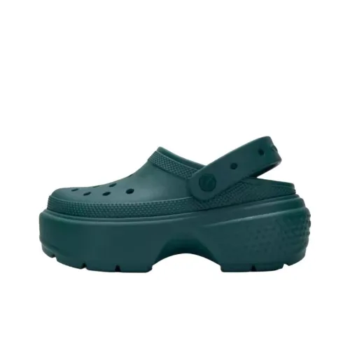 Crocs Stomp Сабо Темно-зеленый Женские