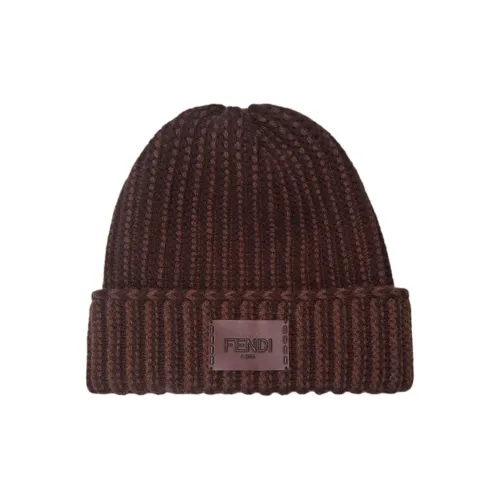 FENDI Шерсть Телячья кожа Флисовая шерсть Шапки-бини Женские Фиолетовый